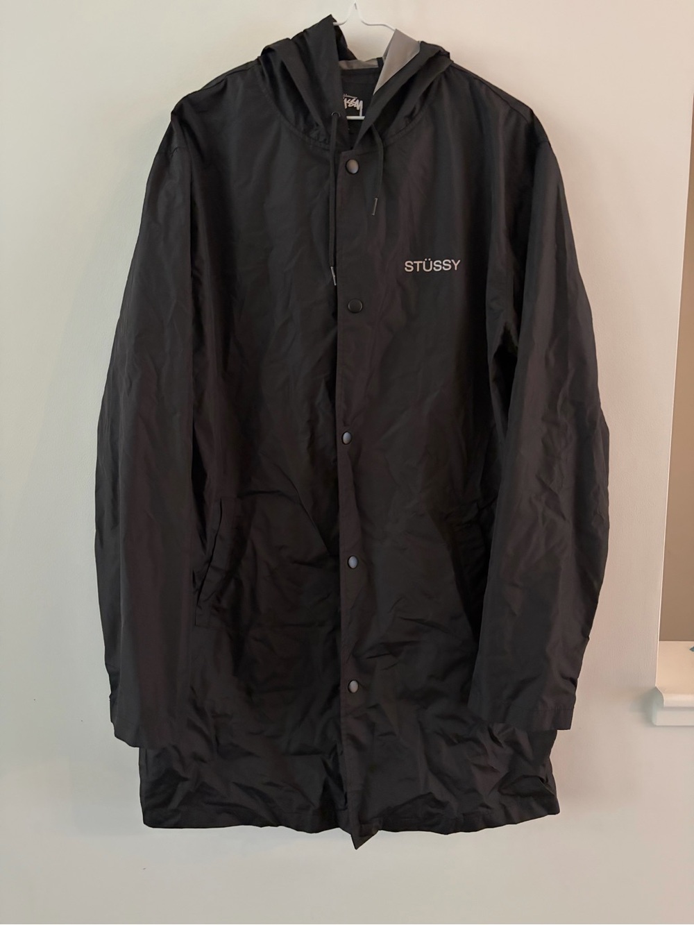 Stussy Men’s Black Hooded Coach Jacket